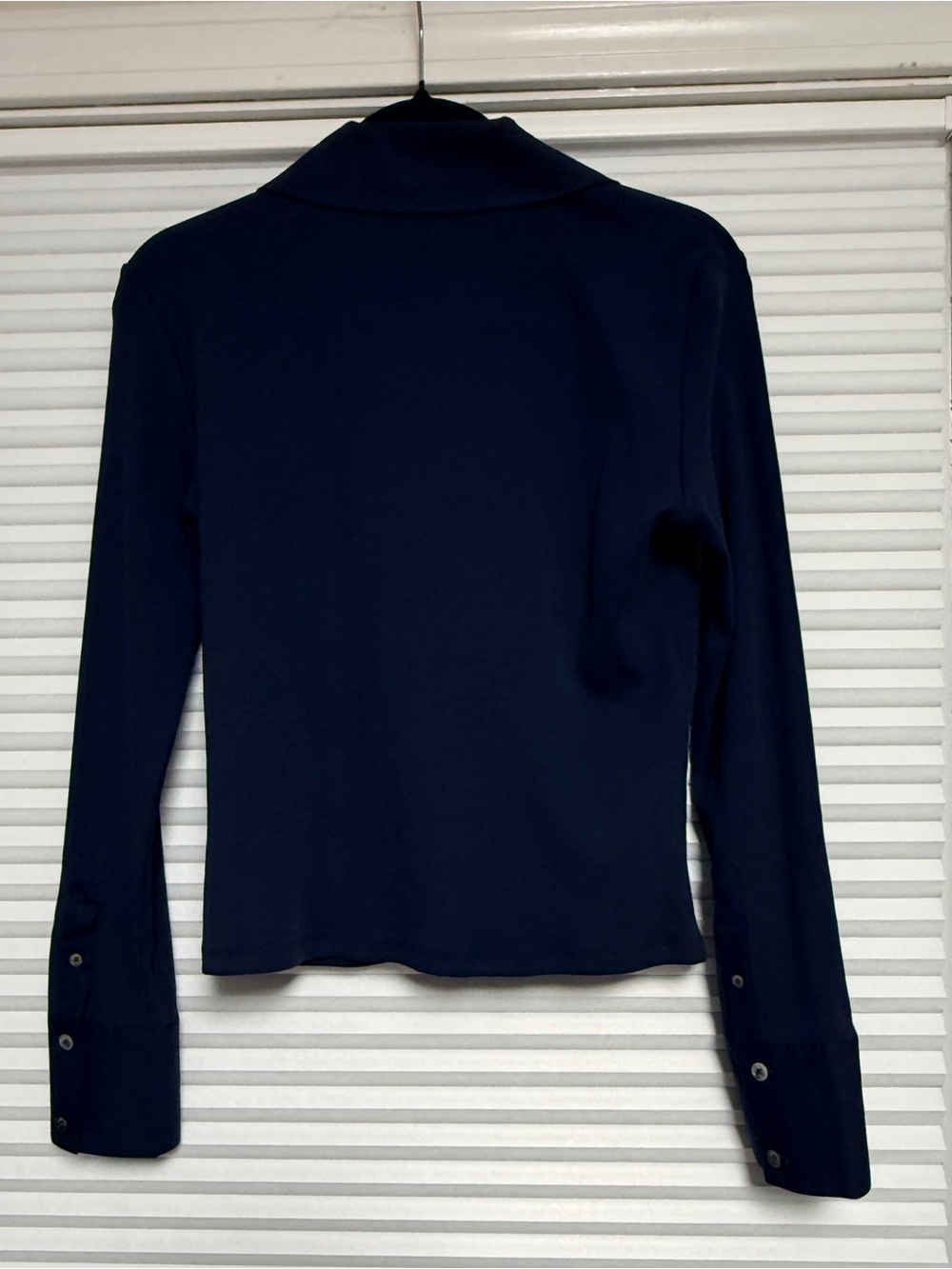 Elie Tahari Navy Long-Sleeve Button Front Shirt - New - Picture 2 of 8
